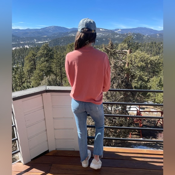 Oversized ASOS crew neck pullover, Dusty Rose, Size Small - Picture 4 of 5